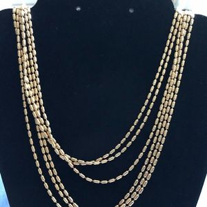 Joan Rivers Multi-Strand Gold Tone Necklace